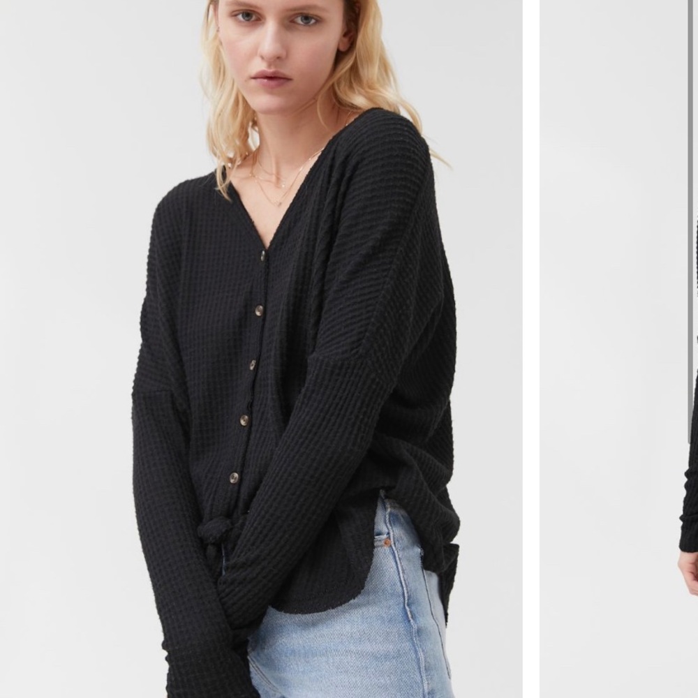 Urban Outfitters oversized thermal top.